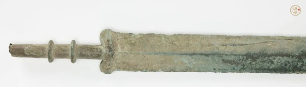 古玩銅器水坑竹節把青銅劍真品鑒賞圖