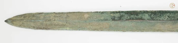 古玩銅器水坑竹節把青銅劍真品鑒賞圖