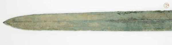 古玩銅器水坑竹節把青銅劍真品鑒賞圖