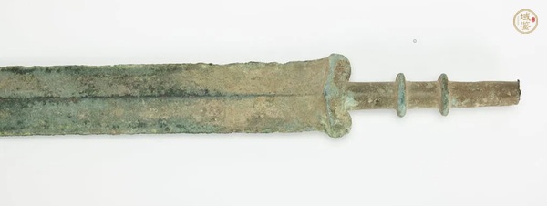 古玩銅器水坑竹節把青銅劍真品鑒賞圖