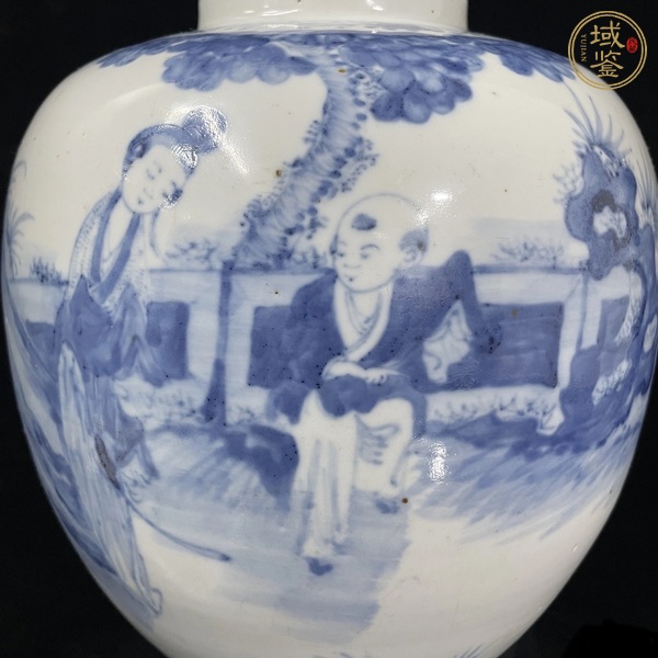 古玩陶瓷青花人物罐真品鑒賞圖