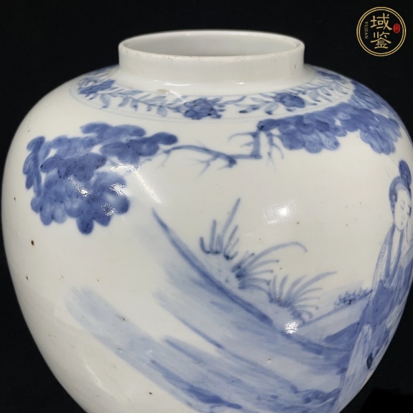 古玩陶瓷青花人物罐真品鑒賞圖