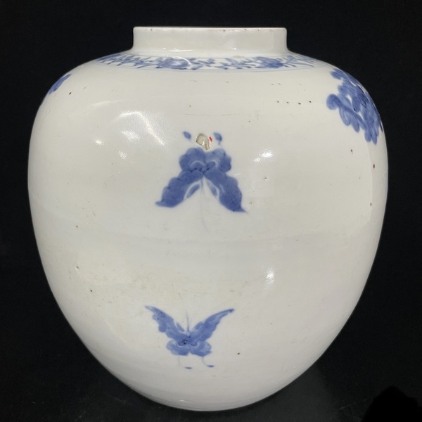 古玩陶瓷晚清小康青花人物罐拍賣，當前價格4500元