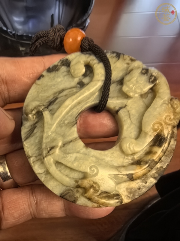 古玩玉器仿古玉螭龍璧真品鑒賞圖