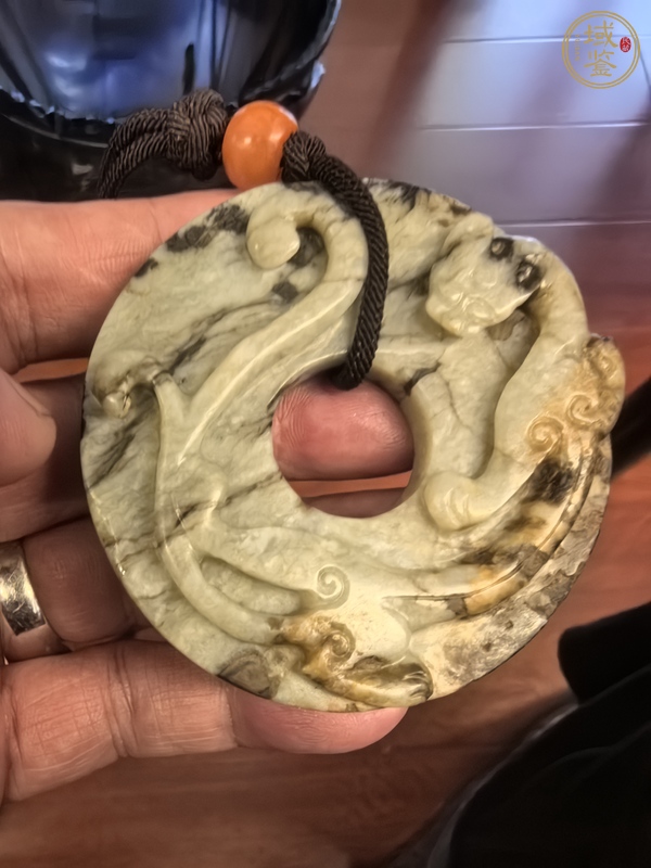 古玩玉器仿古玉螭龍璧真品鑒賞圖