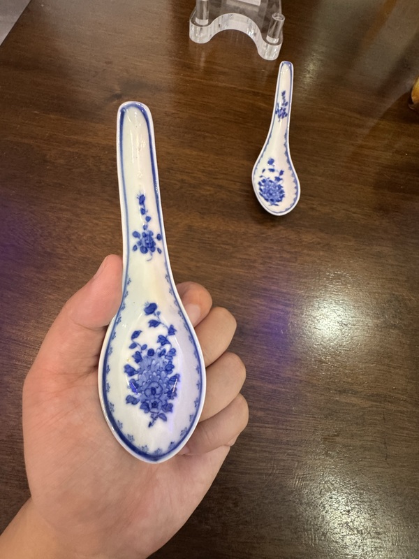 古玩陶瓷清光緒 青花花卉紋勺拍賣，當前價格3288元