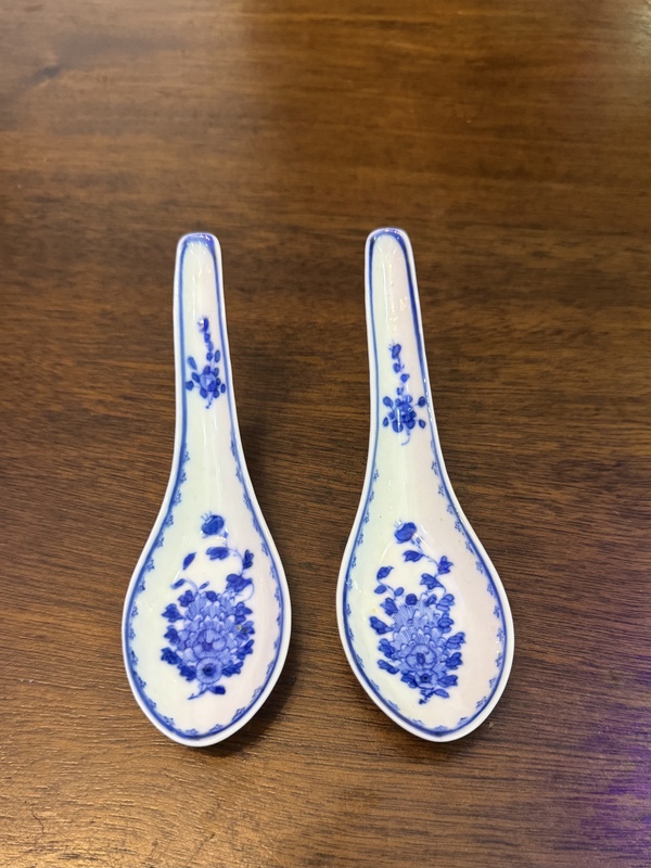 古玩陶瓷清光緒 青花花卉紋勺拍賣，當前價格3288元