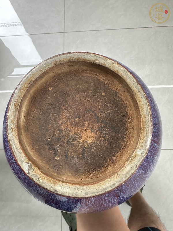 古玩陶瓷鈞紅窯變釉膽式瓶真品鑒賞圖