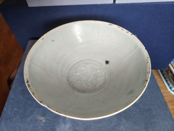 古玩陶瓷青白釉雙魚碗拍賣，當前價格1500元