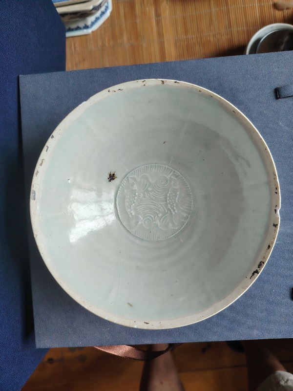 古玩陶瓷青白釉雙魚碗拍賣，當前價格1500元
