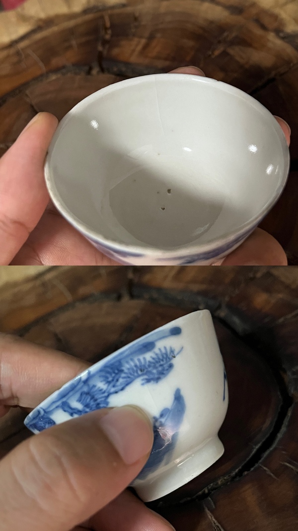 古玩陶瓷松鹿紋福祿壽青花杯拍賣，當前價格588元