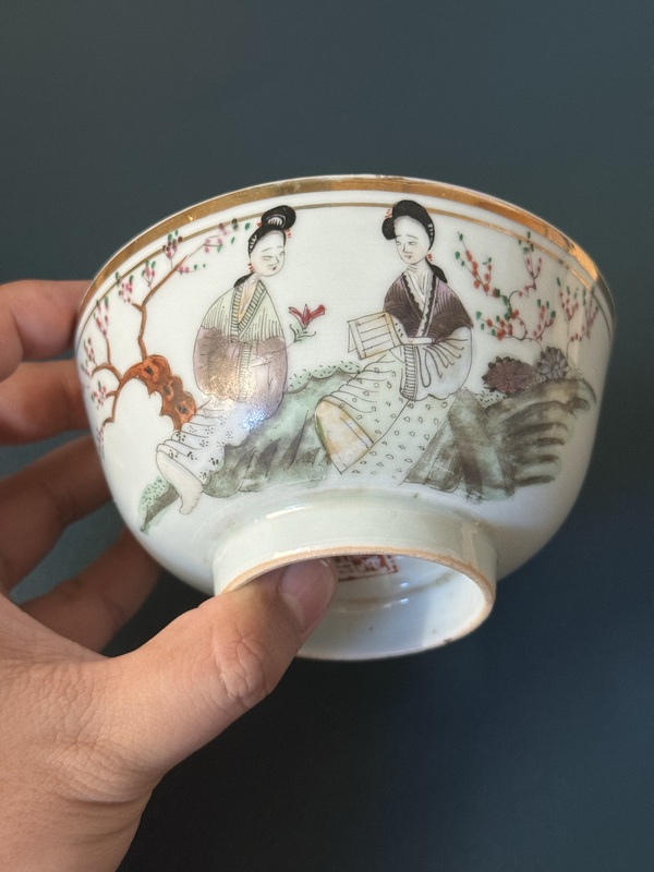 古玩轉賣晚清民國·仕女紋粉彩碗拍賣,當前價格0元