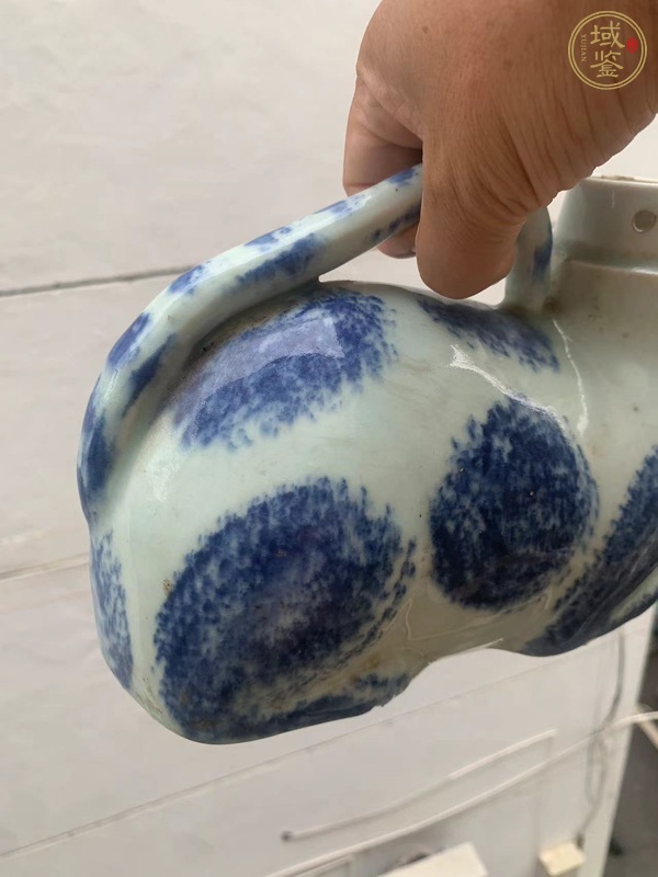 古玩陶瓷青花虎子真品鑒賞圖