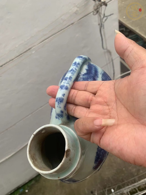古玩陶瓷青花虎子真品鑒賞圖