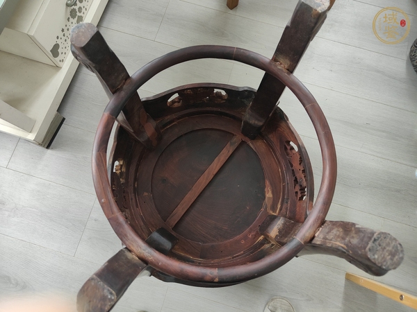 古玩雜項大紅酸枝小圓凳真品鑒賞圖