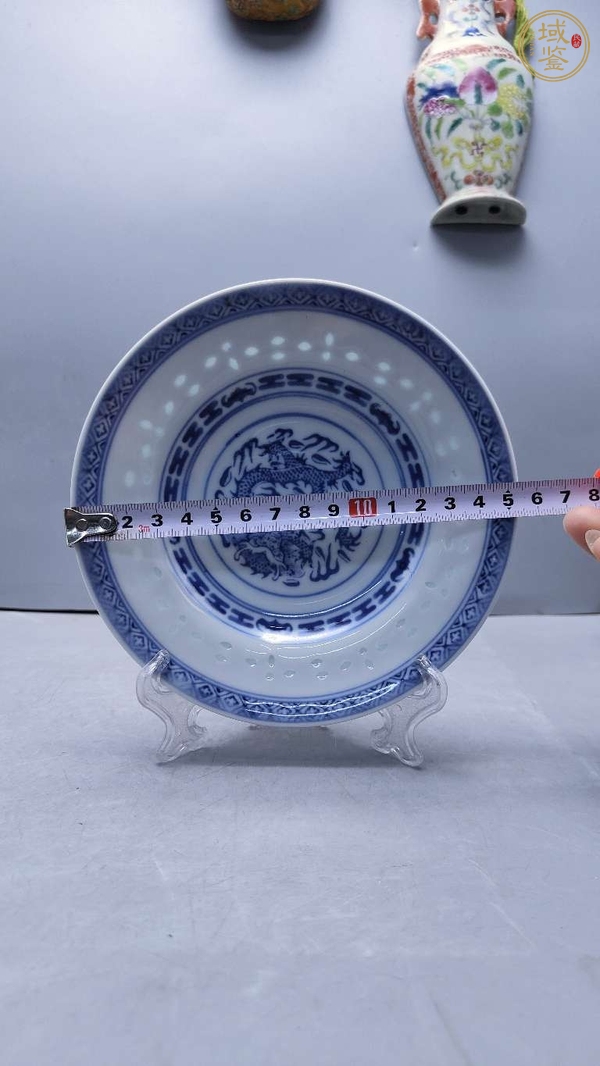 古玩陶瓷青花玲瓏瓷盤真品鑒賞圖