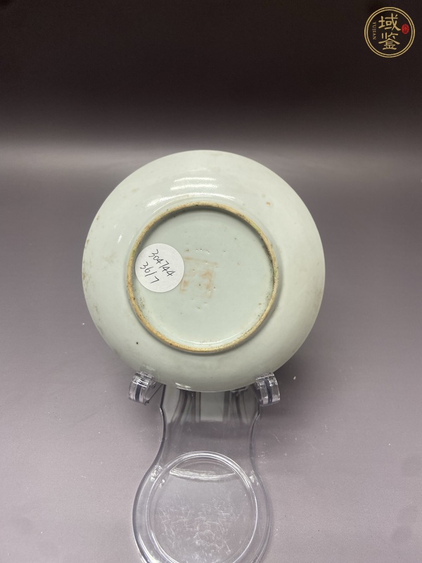 古玩陶瓷花鳥紋粉彩盤真品鑒賞圖