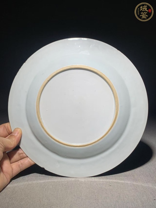 古玩陶瓷青花花卉紋盤真品鑒賞圖