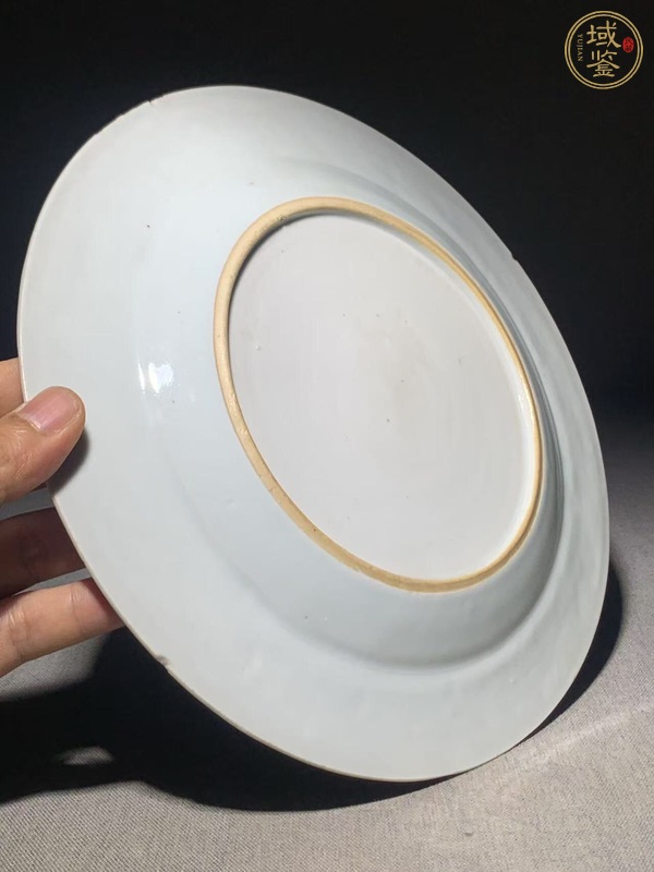 古玩陶瓷青花花卉紋盤真品鑒賞圖