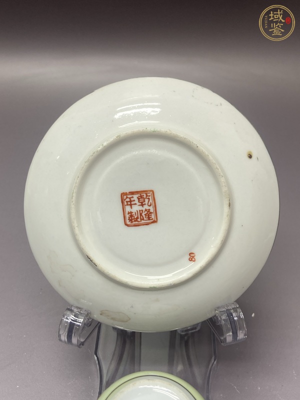 古玩陶瓷民國大雞圖廣彩杯盤真品鑒賞圖