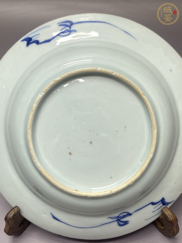 古玩陶瓷青花礬紅盤真品鑒賞圖