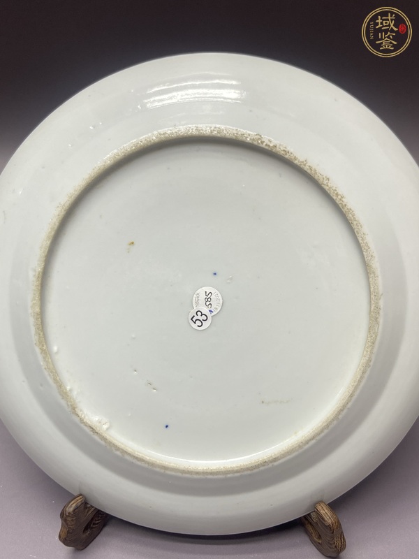 古玩陶瓷博古圖青花盤(pán)真品鑒賞圖