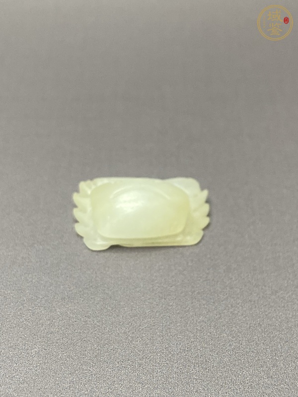 古玩陶瓷八方來財岫巖玉螃蟹真品鑒賞圖