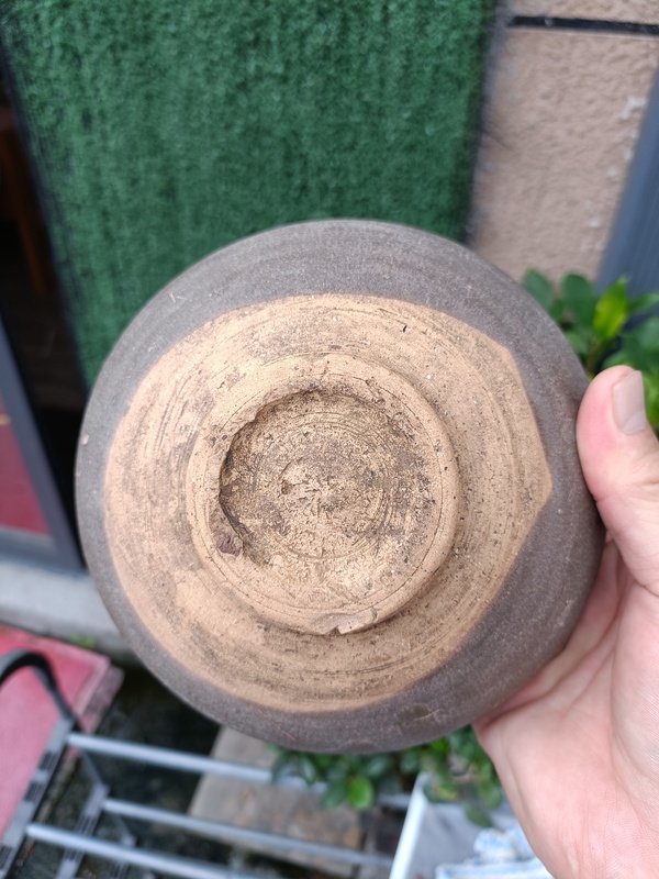 古玩陶瓷元代末茶葉沫釉內彩虹大碗拍賣,當前價格88元