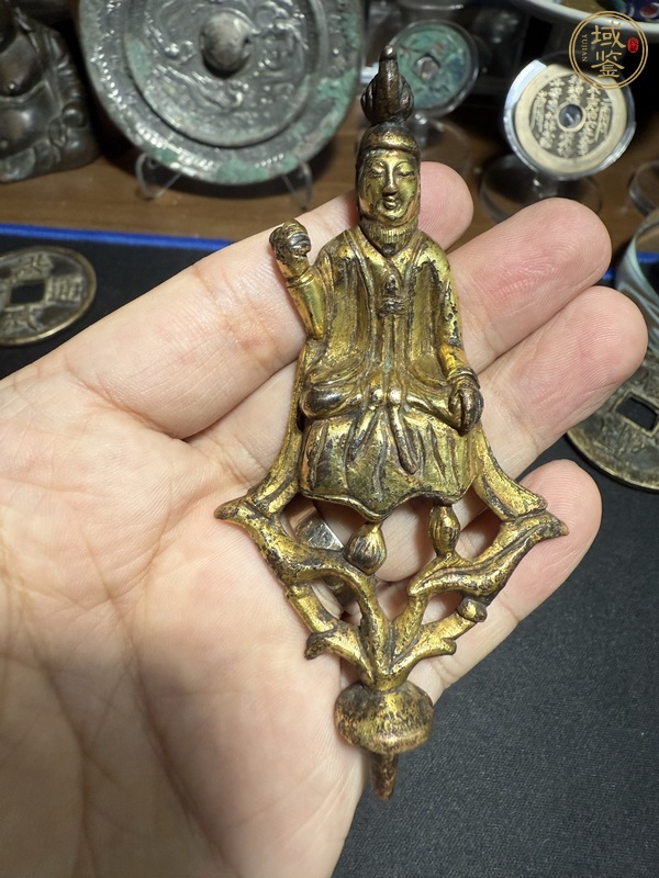 古玩銅器鎏金道教造像真品鑒賞圖
