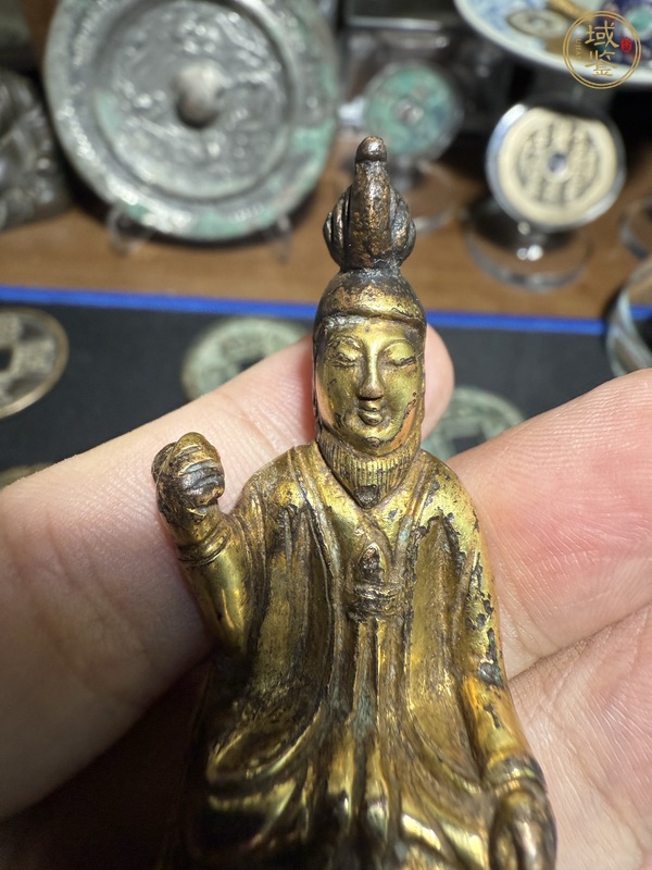 古玩銅器鎏金道教造像真品鑒賞圖