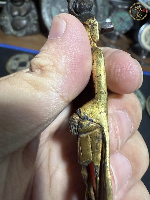 古玩銅器鎏金道教造像真品鑒賞圖