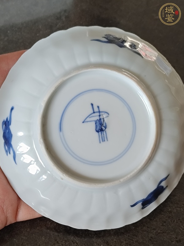 古玩陶瓷青花云鶴紋盤真品鑒賞圖