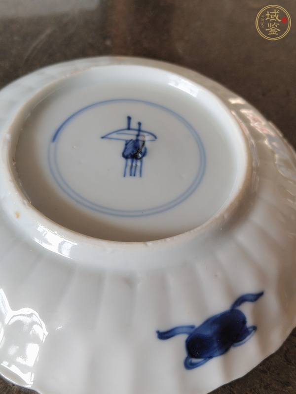 古玩陶瓷青花云鶴紋盤真品鑒賞圖