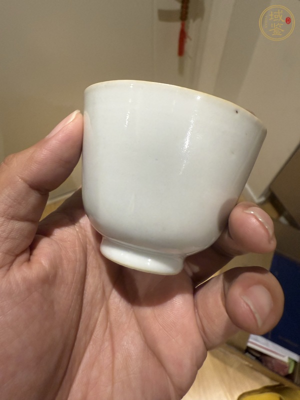 古玩陶瓷粉彩金玉滿堂紋仰鐘杯真品鑒賞圖