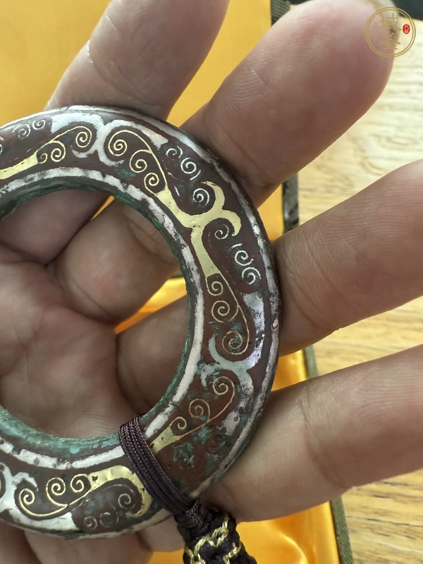 古玩銅器錯金銀環真品鑒賞圖