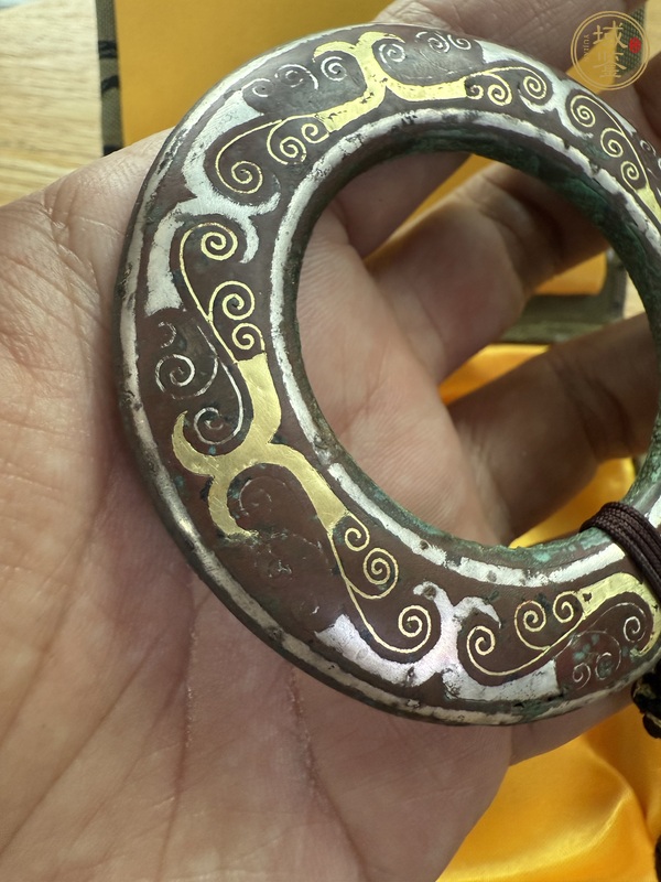 古玩銅器錯金銀環真品鑒賞圖