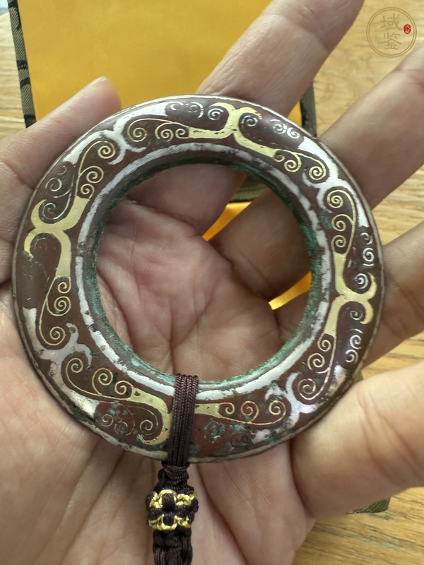 古玩銅器錯金銀環真品鑒賞圖