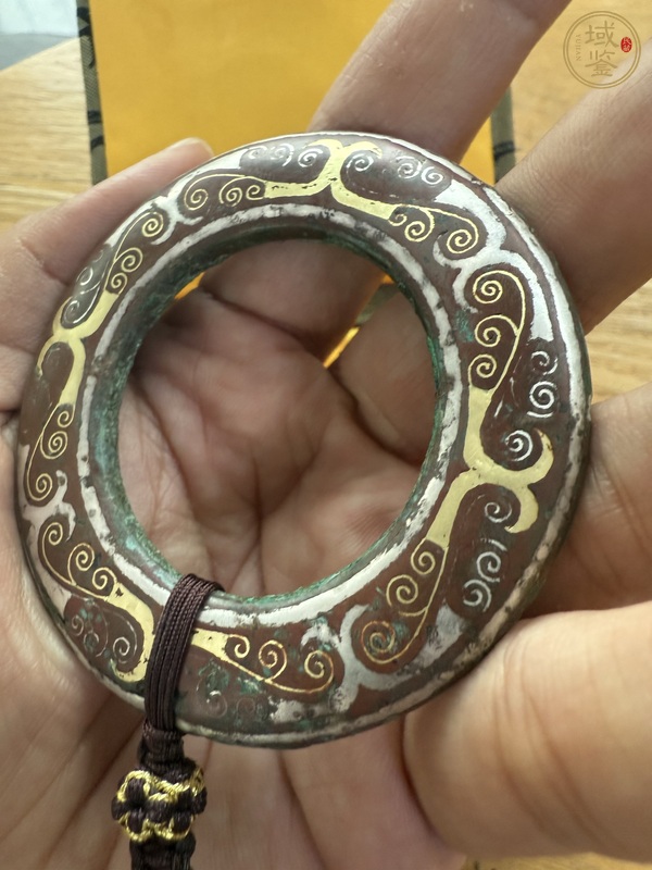 古玩銅器錯金銀環真品鑒賞圖