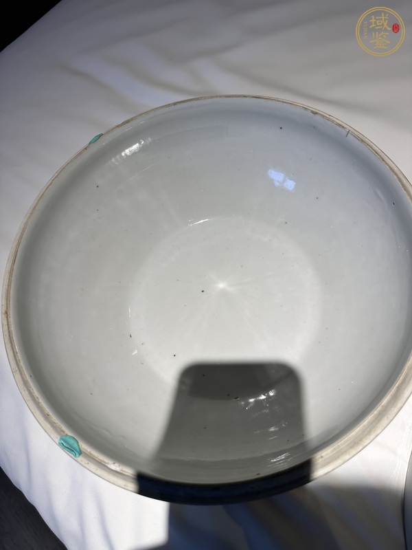 古玩陶瓷粉彩九桃捧盒真品鑒賞圖