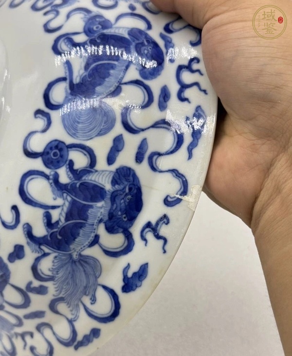 古玩陶瓷獅紋青花碗真品鑒賞圖