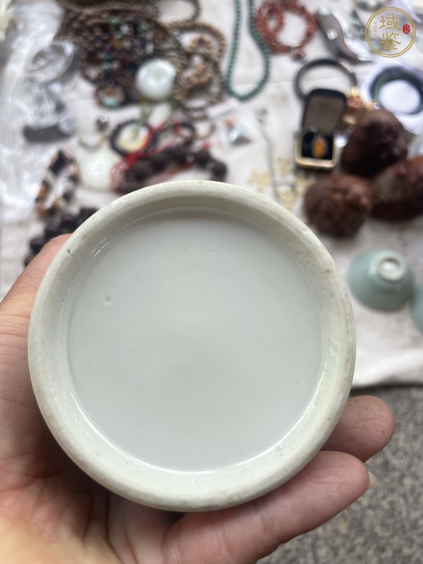 古玩陶瓷樵漁耕讀山水紋青花筆筒真品鑒賞圖