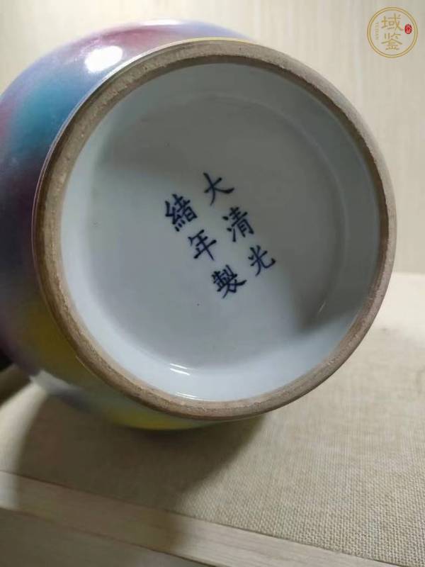 古玩桃花洞釉玉壺春瓶真品鑒賞圖