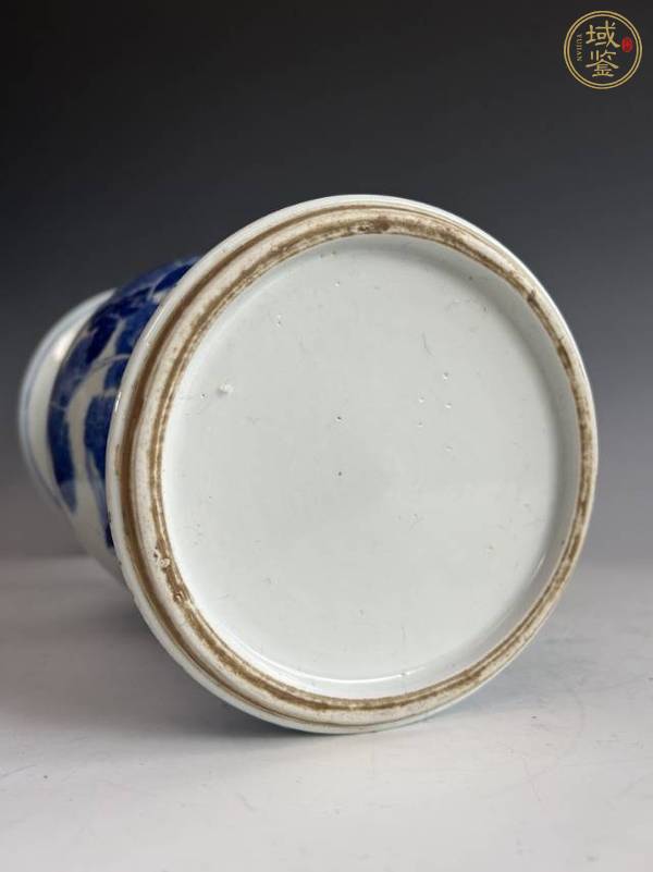 古玩陶瓷青花山水人物紋花鼓真品鑒賞圖