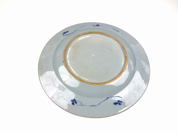 古玩陶瓷清乾隆·青花博古紋托八寶大盤拍賣，當前價格564元