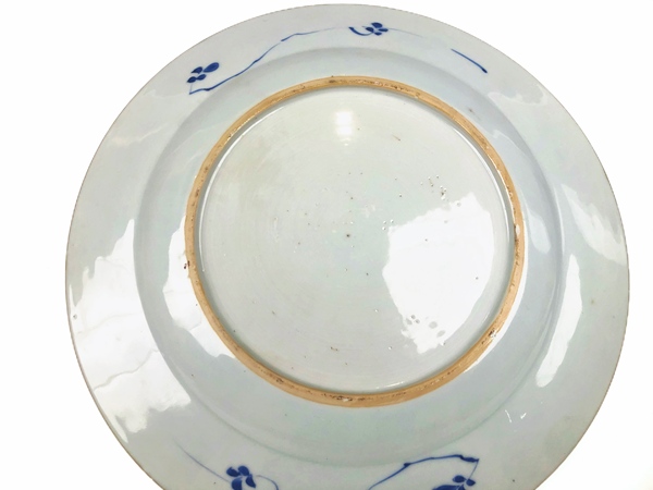 古玩陶瓷清乾隆·青花博古紋托八寶大盤拍賣，當前價格564元
