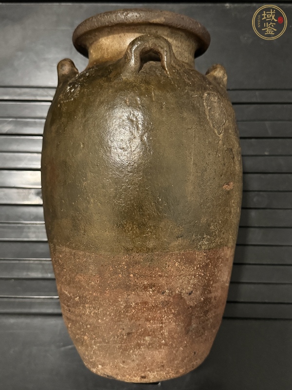 古玩陶瓷青釉四系罐真品鑒賞圖