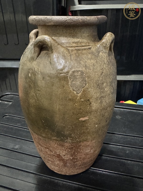 古玩陶瓷青釉四系罐真品鑒賞圖