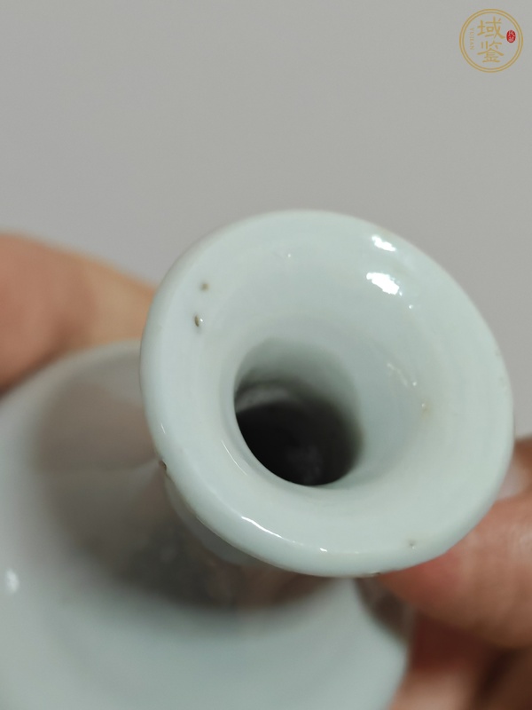 古玩陶瓷晚清白釉小玉壺春瓶真品鑒賞圖
