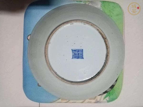 古玩陶瓷豆青釉盤真品鑒賞圖