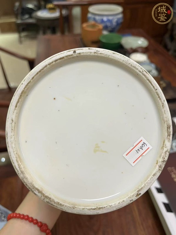 古玩陶瓷青花博古圖帽筒真品鑒賞圖